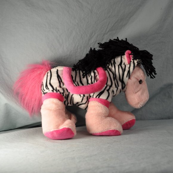 plush purse Olly & Friends pink horse in a zebra costume NWT (w1383) - Picture 5 of 11